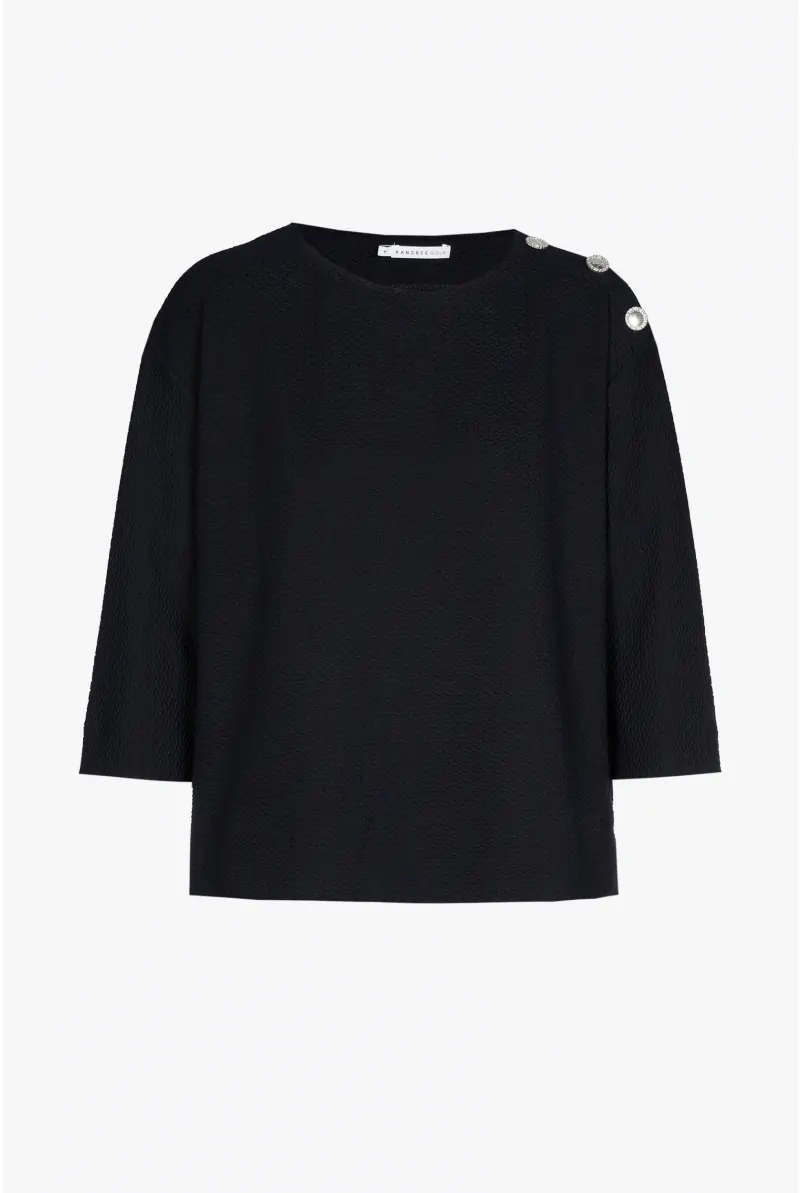 xandres T-shirt en maille gaufrée 29286-01-8800