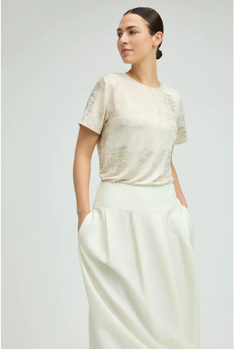 Xandres T-shirt Enduit à Col Rond 29460-01-1771