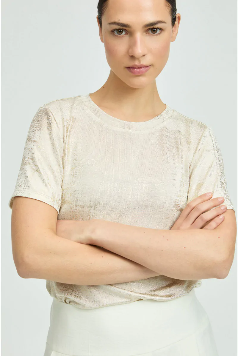 xandres T-shirt enduit à col rond 29460-01-1771