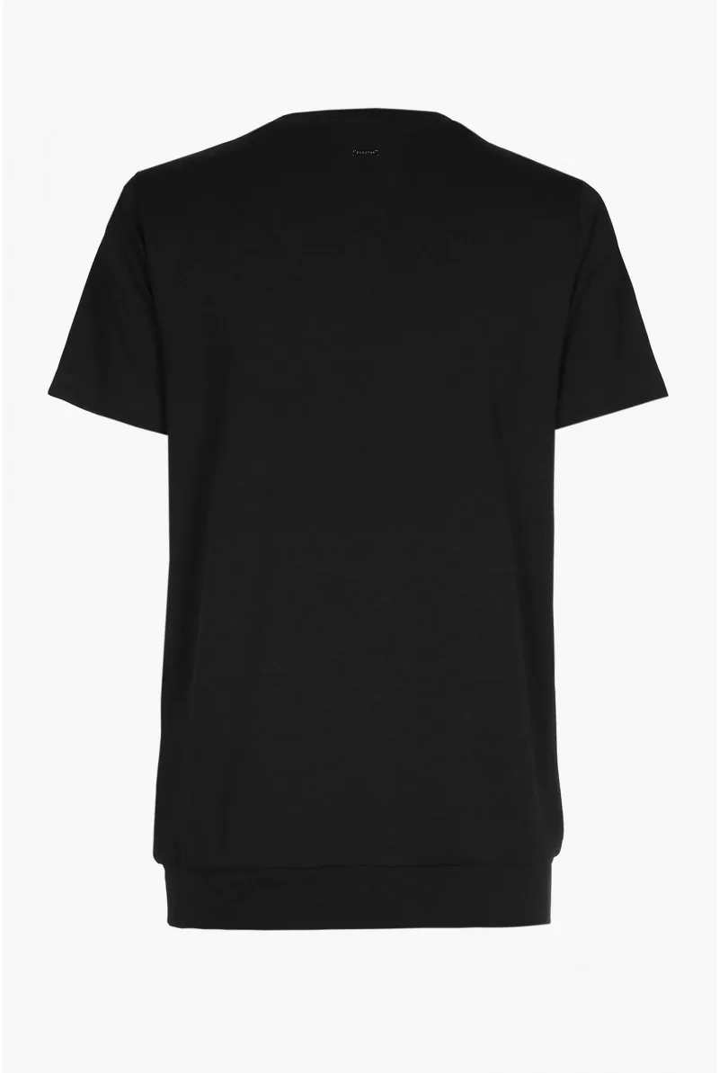 Xandres T-shirt Noir à Col En V ESS075-01-0040