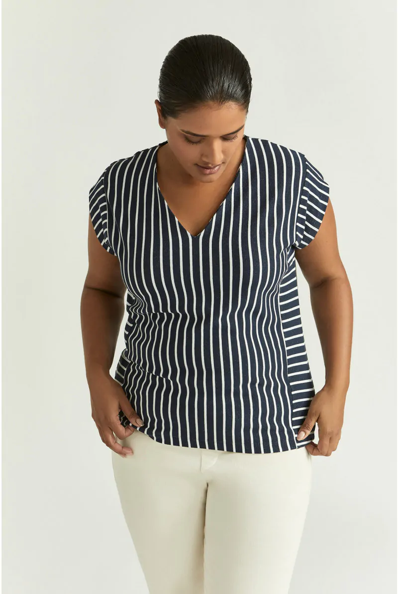 xandres T-shirt rayé en jersey 29334-01-0045