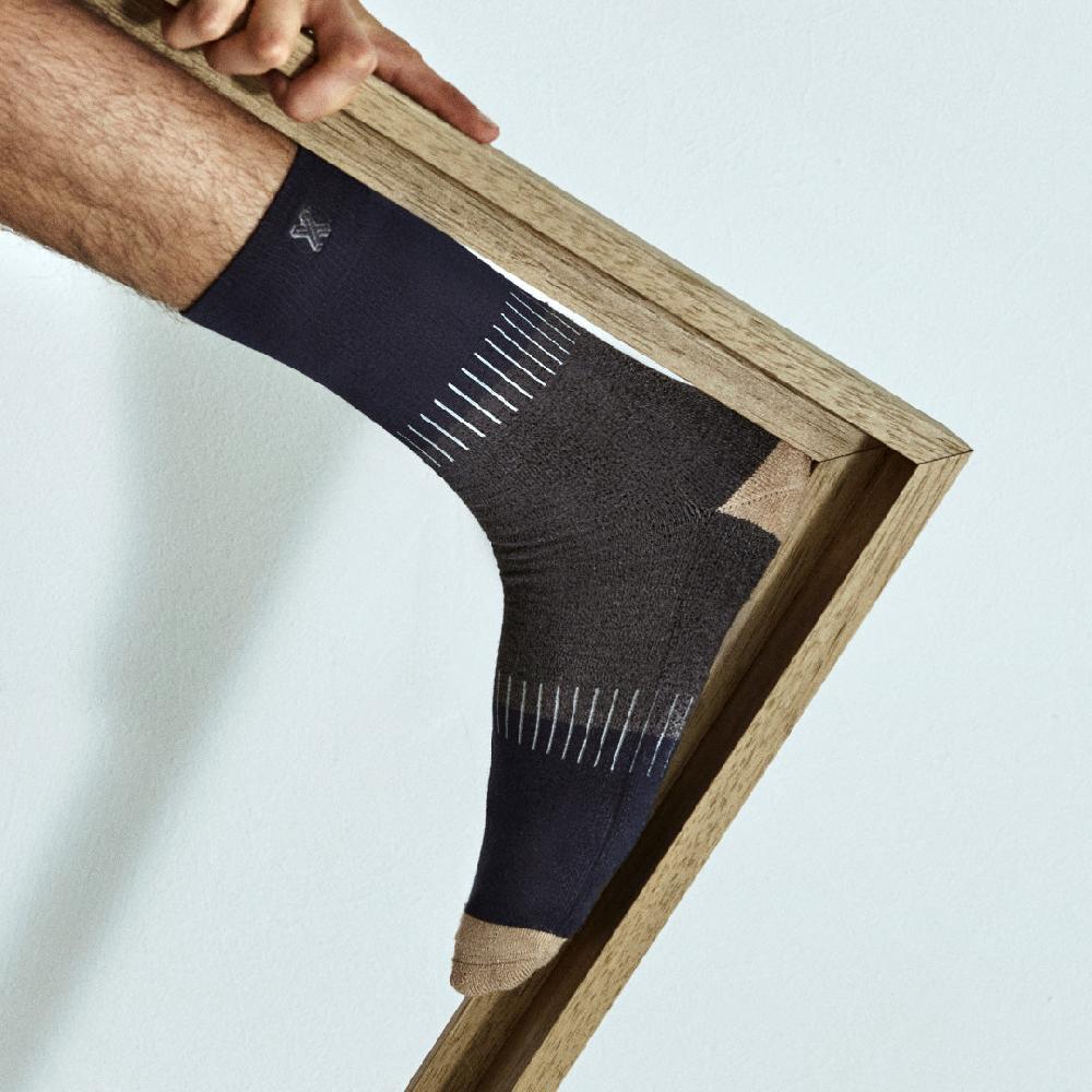 xpooos Chaussettes masculines en bambou Mumbai noir