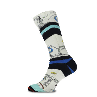 Xpooos Lignes De Vélo Art Des Chaussettes Pour Hommes