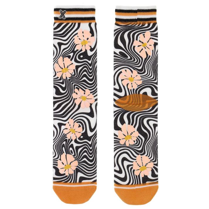 Xpooos Chaussettes De Fleurs Rétro Pour Dames