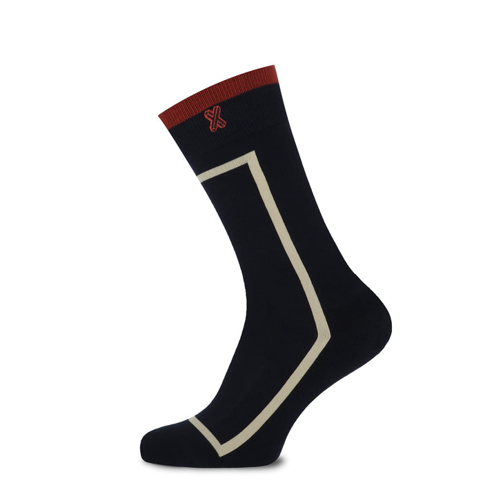 Xpooos Rome Bamboo Men's Socks Marine & Beige