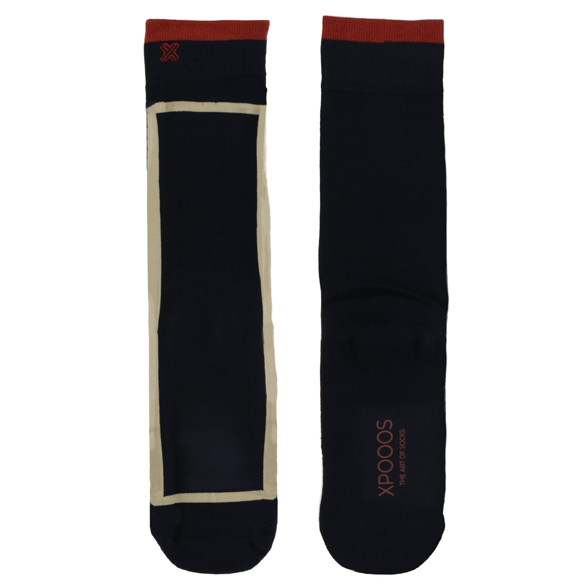 xpooos Rome Bamboo Men's Socks Marine & Beige