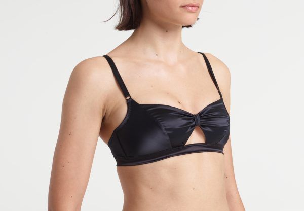 Yasmine Eslami Annabelle Soutien-gorge Souple En Satin Noir