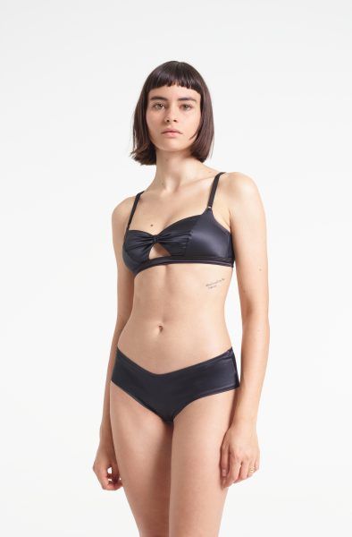 Yasmine Eslami Annabelle Shorty Satin Noir