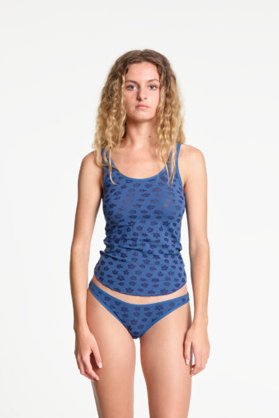 yasmine eslami Ava Débardeur Denim