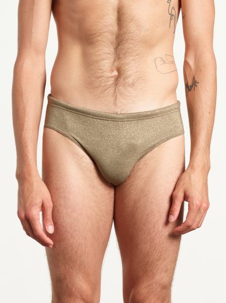 yasmine eslami Etienne slip de bain Gold