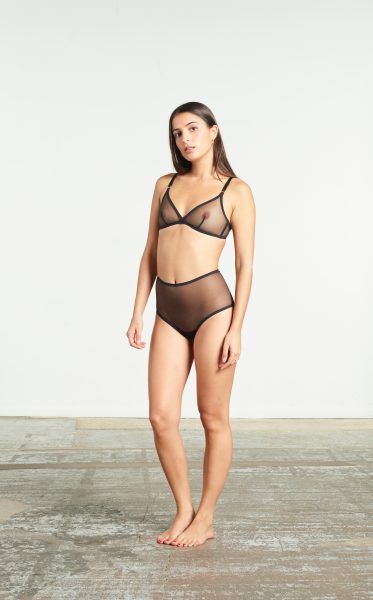 Yasmine Eslami Jeanne Culotte Taille Haute Black