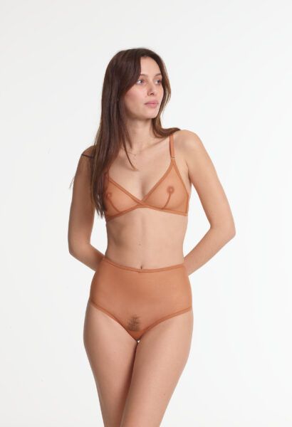 Yasmine Eslami Jeanne Culotte Taille Haute Fawn