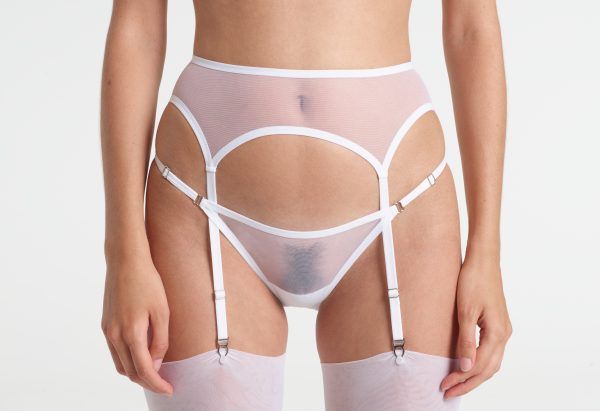 yasmine eslami Jeanne porte-jarretelles Blanc