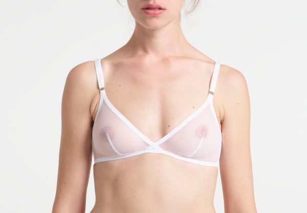 yasmine eslami Jeanne soutien-gorge souple Blanc