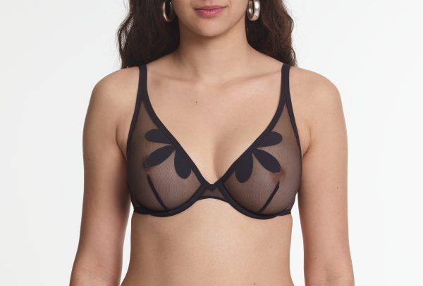 yasmine eslami Léa soutien-gorge plongeant Black