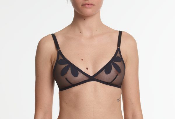 yasmine eslami Léa soutien-gorge souple Noir