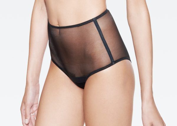 yasmine eslami Serena culotte taille haute Noire