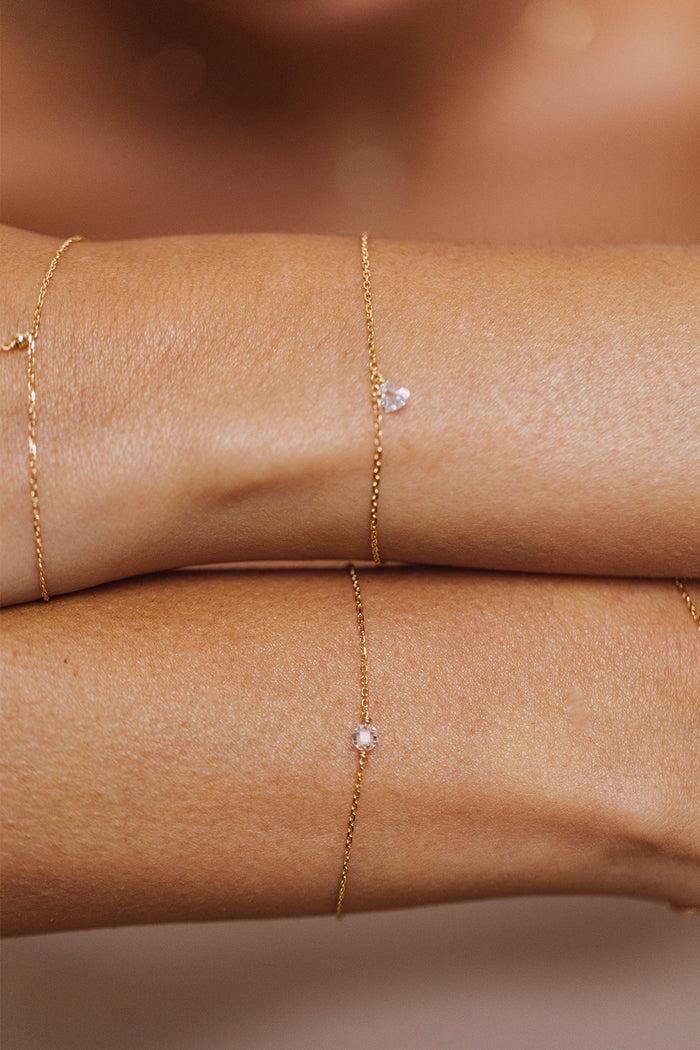 Yay Paris Oriana Chain Bracelet - 750‰ Gold White Diamond