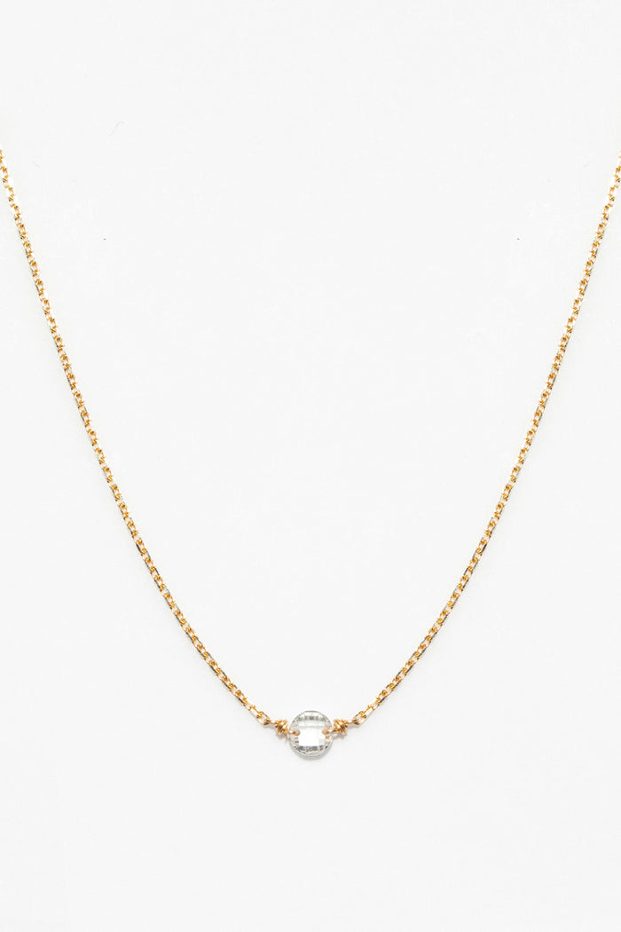 yay paris Oriana short necklace - 750‰ gold White diamond