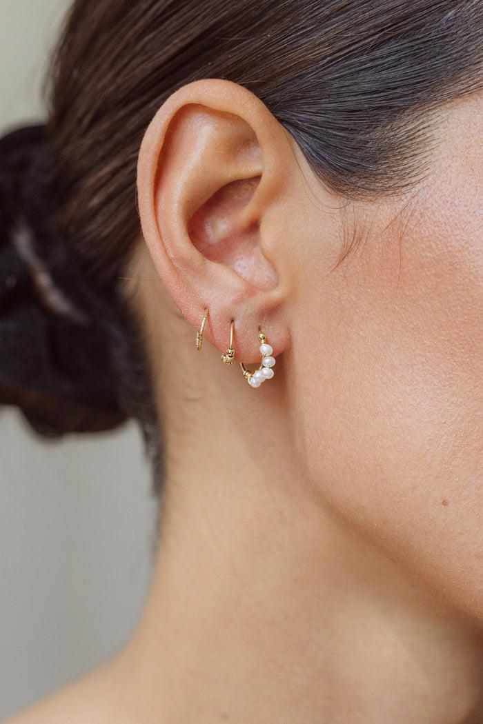 Yay Paris Priya Golden Fruit And Radiance Hoop Earrings Set