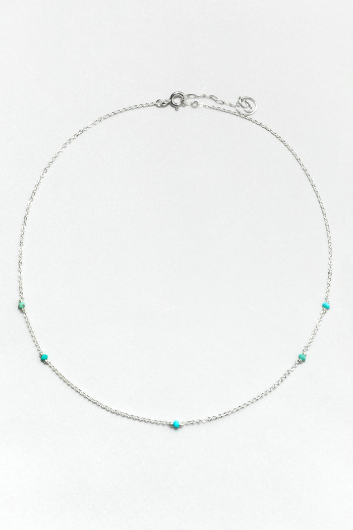 Yay Paris Satellite Bracelet-Necklace - Turquoise Silver