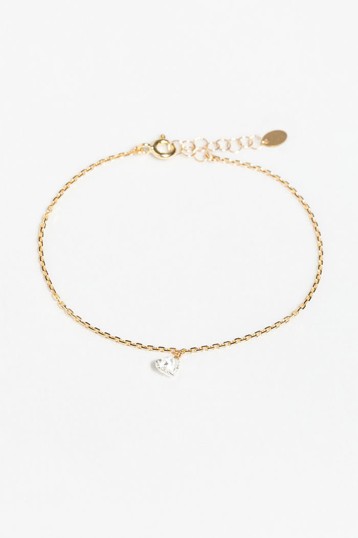 yay paris Sita tassel chain bracelet - 750‰ gold white diamond