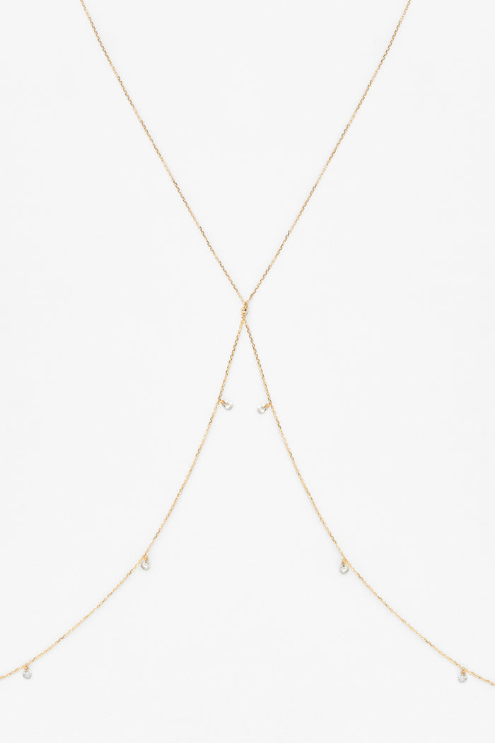 Yay Paris Sofia Tassel Body Jewelry - 750‰ Gold White Diamond