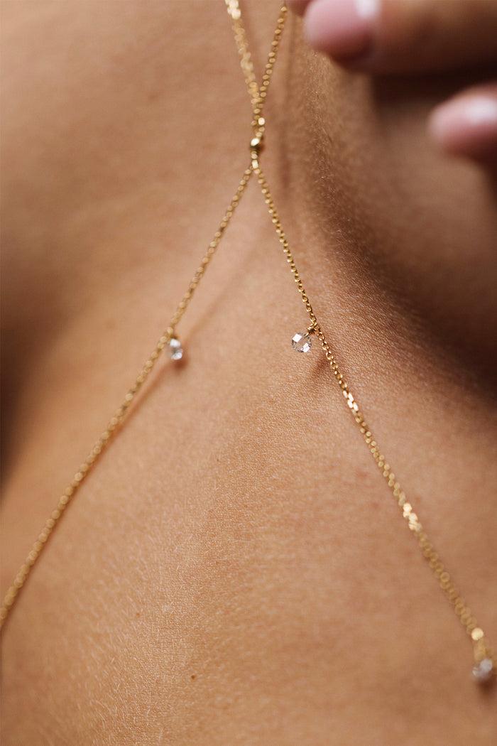 Yay Paris Sofia Tassel Body Jewelry - 750‰ Gold White Diamond