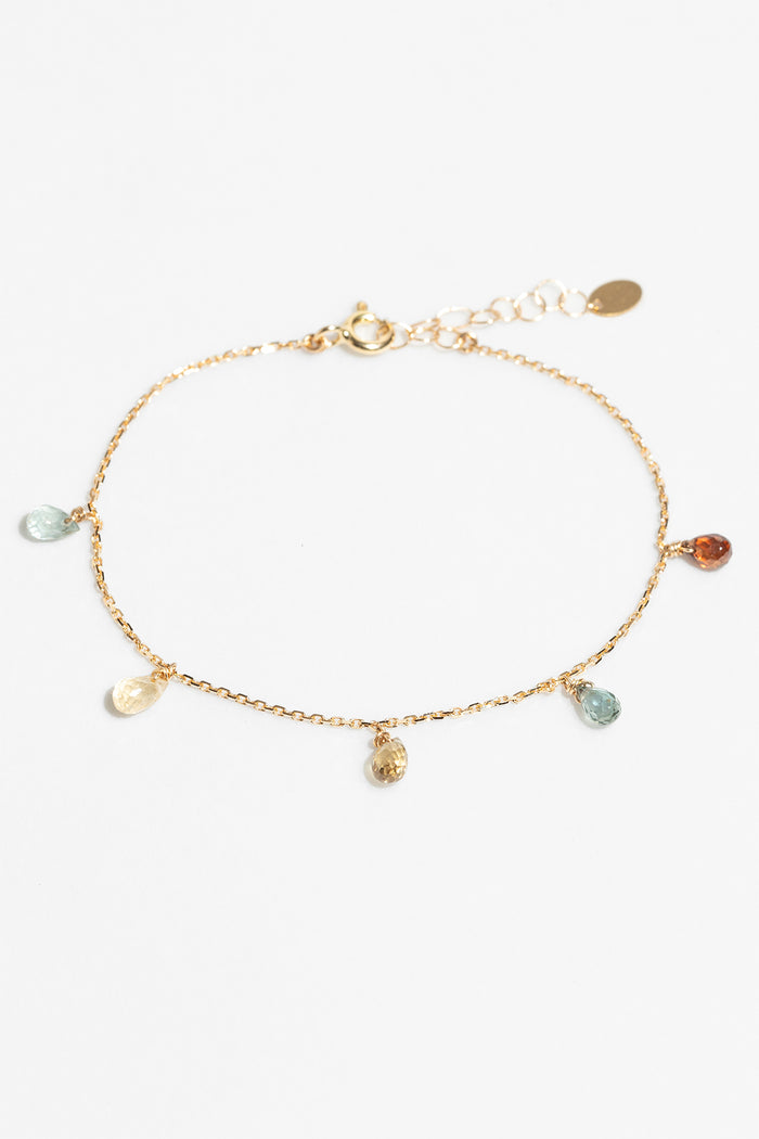 yay paris Sofia tassel chain bracelet - 750‰ Gold Sapphire