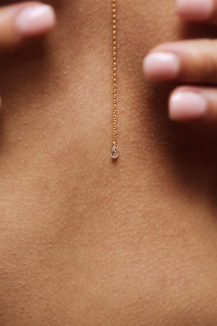 Yay Paris Vice-Versa Adjustable Necklace - 750‰ Gold White Diamond