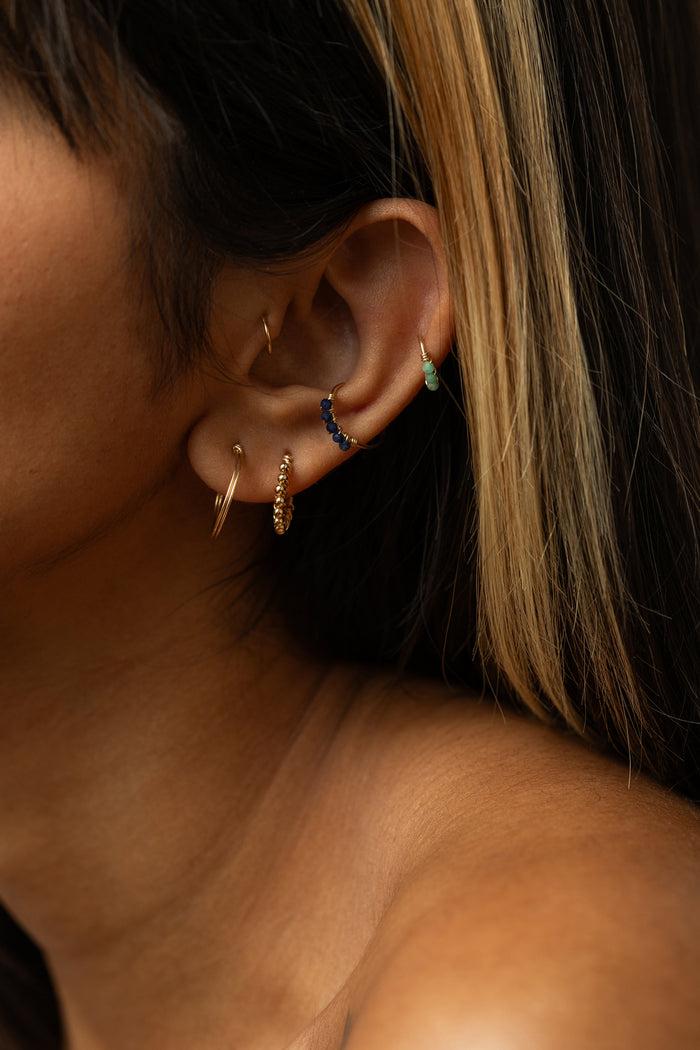 Yay Paris Beaded Hoop Earrings