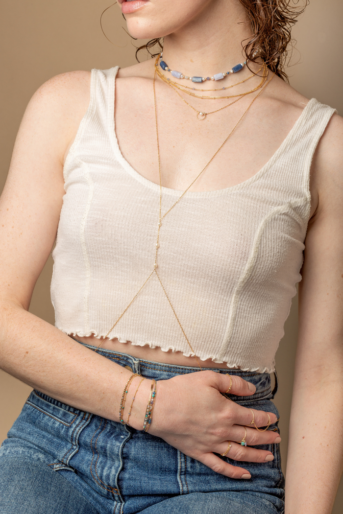 Yay Paris Body Jewel Grain Of Rice - Cultured Pearls