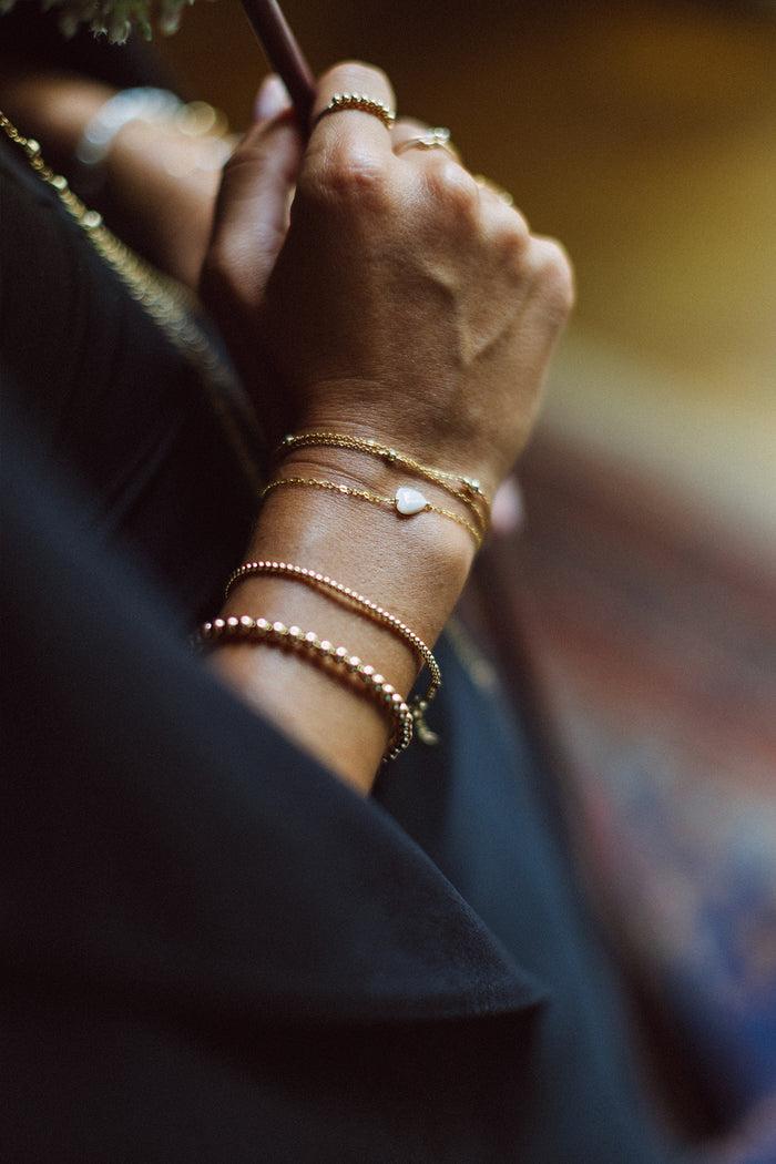 Yay Paris Bracelet - Mother Of Pearl Heart