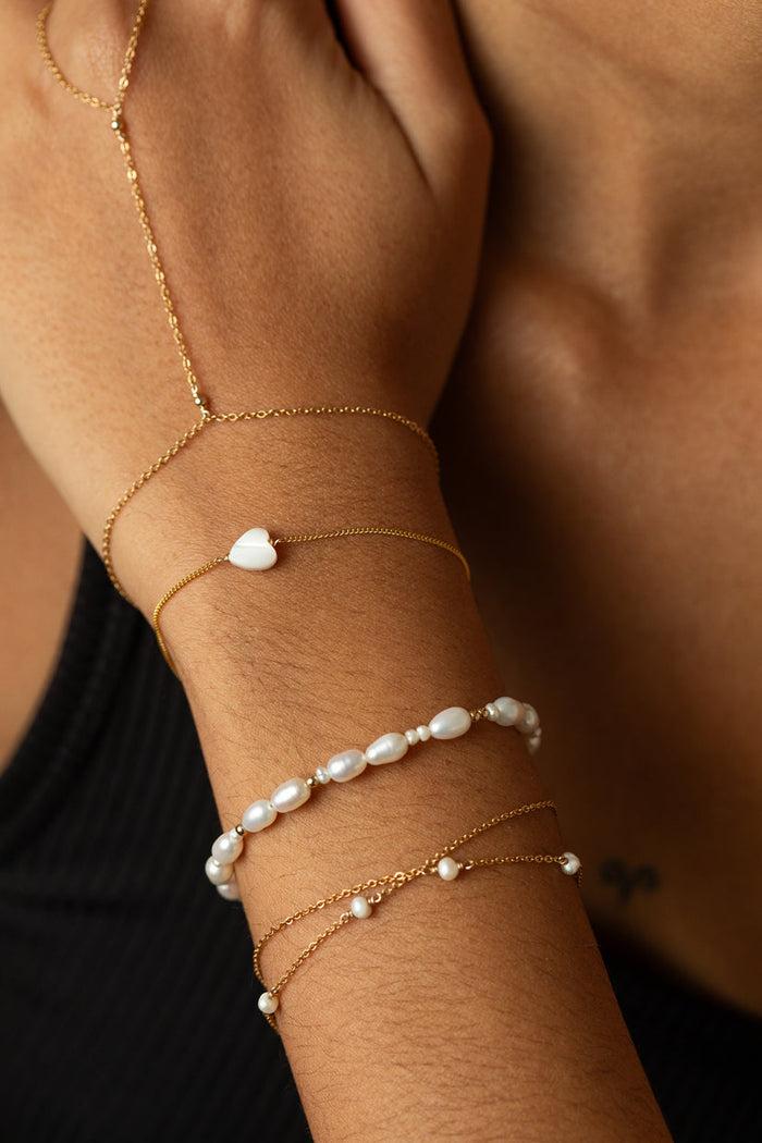 Yay Paris Bracelet - Mother Of Pearl Heart