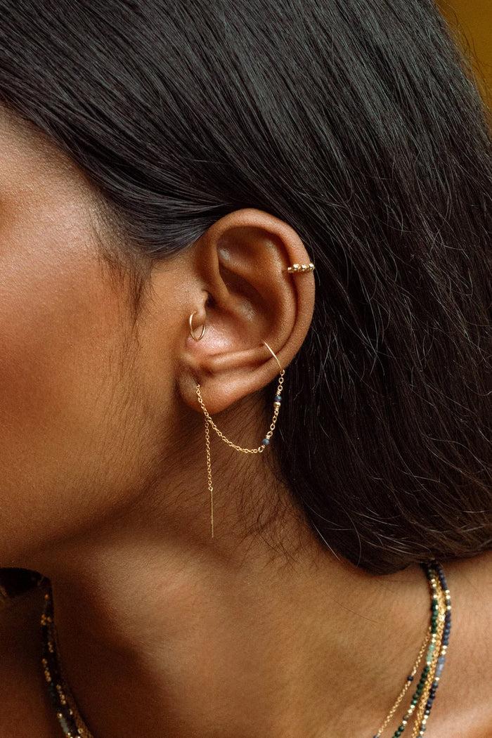 Yay Paris Céleste Chain Ear Jewel - Sapphire