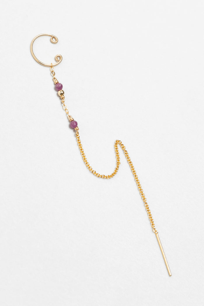 yay paris Celestial ear cuff - Ruby