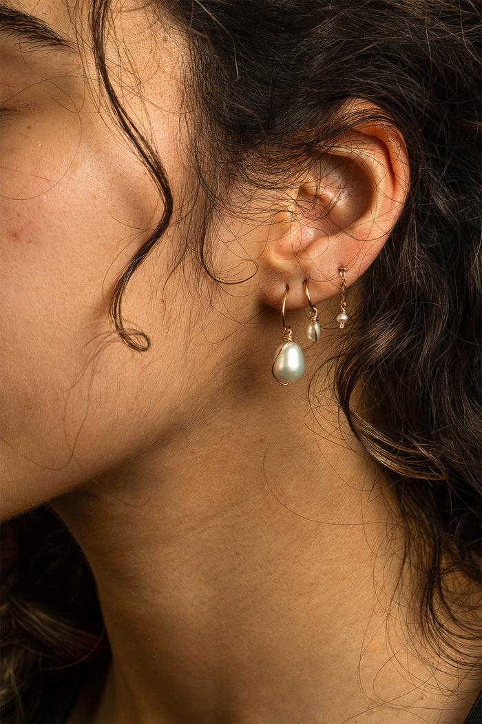 Yay Paris Chain Earrings - Cultured Pearls