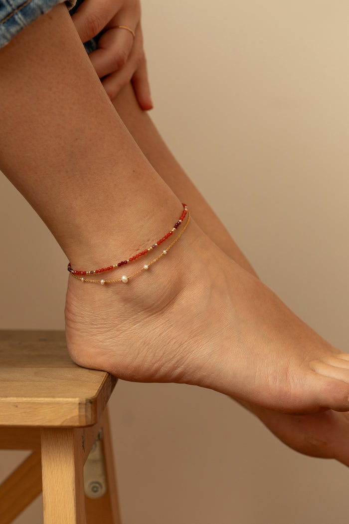 Yay Paris Chance Ankle Chain - Cultured Pearls