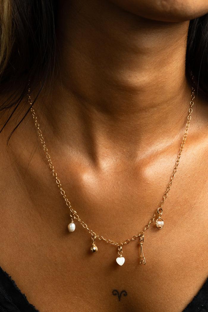 Yay Paris Charm Pendant - Intertwined Cultured Pearl