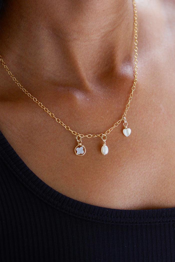 yay paris Charms Necklace Box - Mother of Pearl