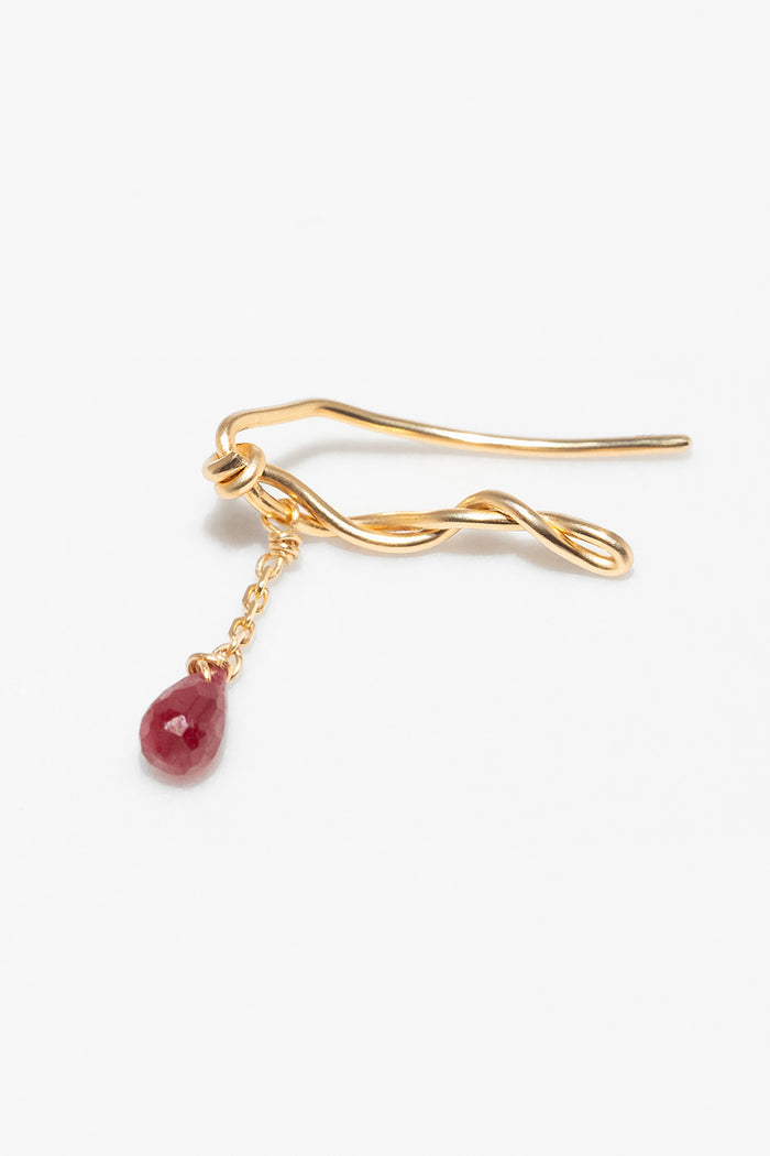 yay paris Climber tassel Lalita - Gold 750‰ Ruby