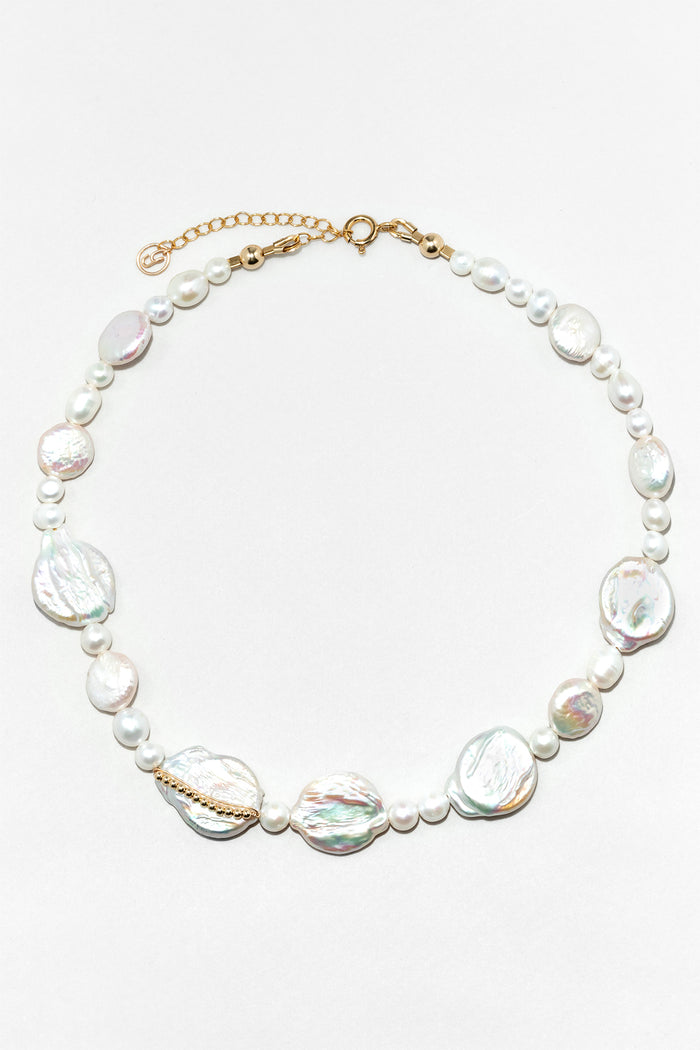 Yay Paris Cowrie Necklace - Cultured Pearl