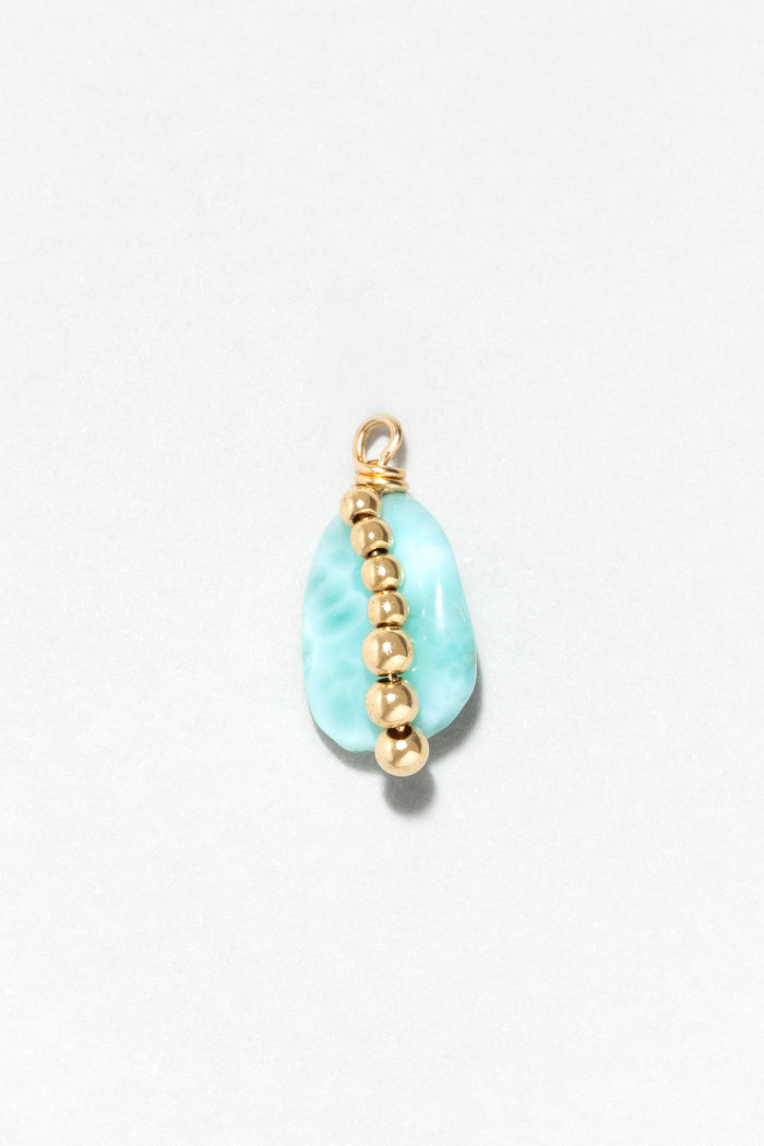 yay paris Cowrie Pendant - Larimar
