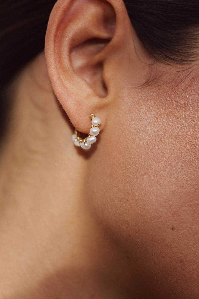 yay paris Créoles Bouton - Cultured pearls