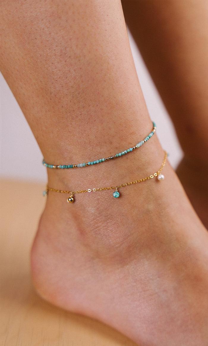 Yay Paris Damascus Anklet - Blue Lagoon
