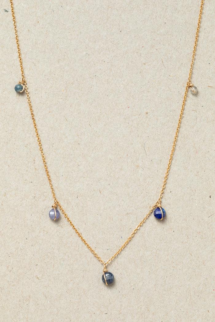 yay paris Damascus Necklace - Azure