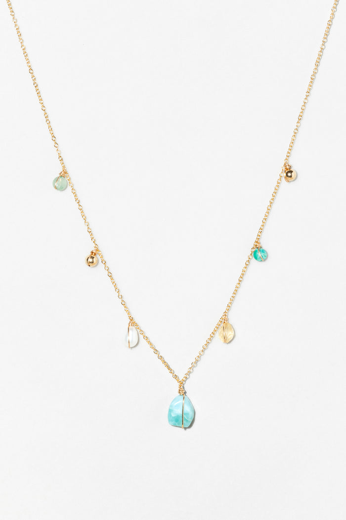 yay paris Damascus Necklace - Blue Lagoon