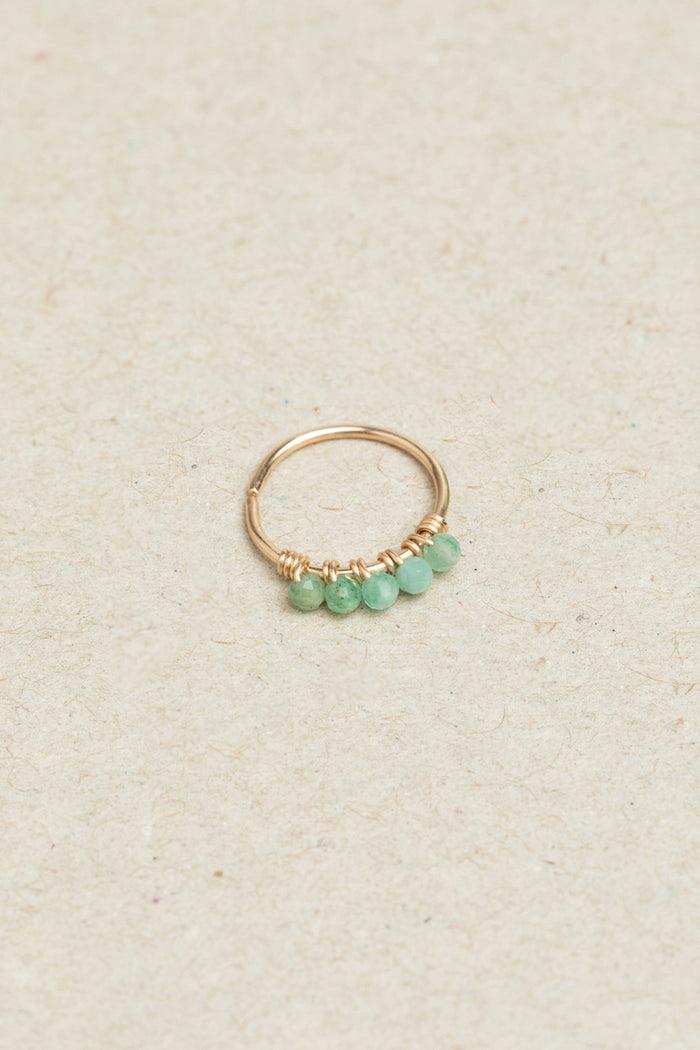 yay paris Diana Piercing - Emerald - 750‰ Gold