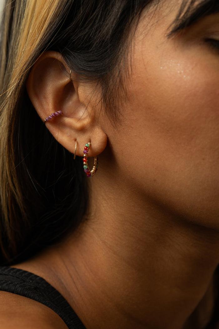 Yay Paris Diana Piercing - Ruby - 750‰ Gold