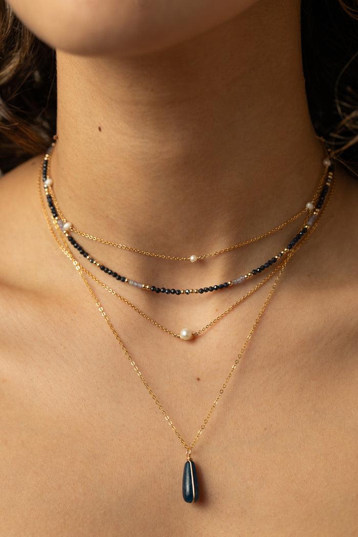 Yay Paris Double Queen Necklace-Bracelet - Azure